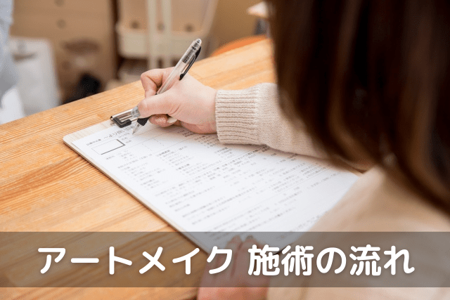 アートメイク、施術の流れ