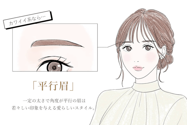 平行眉